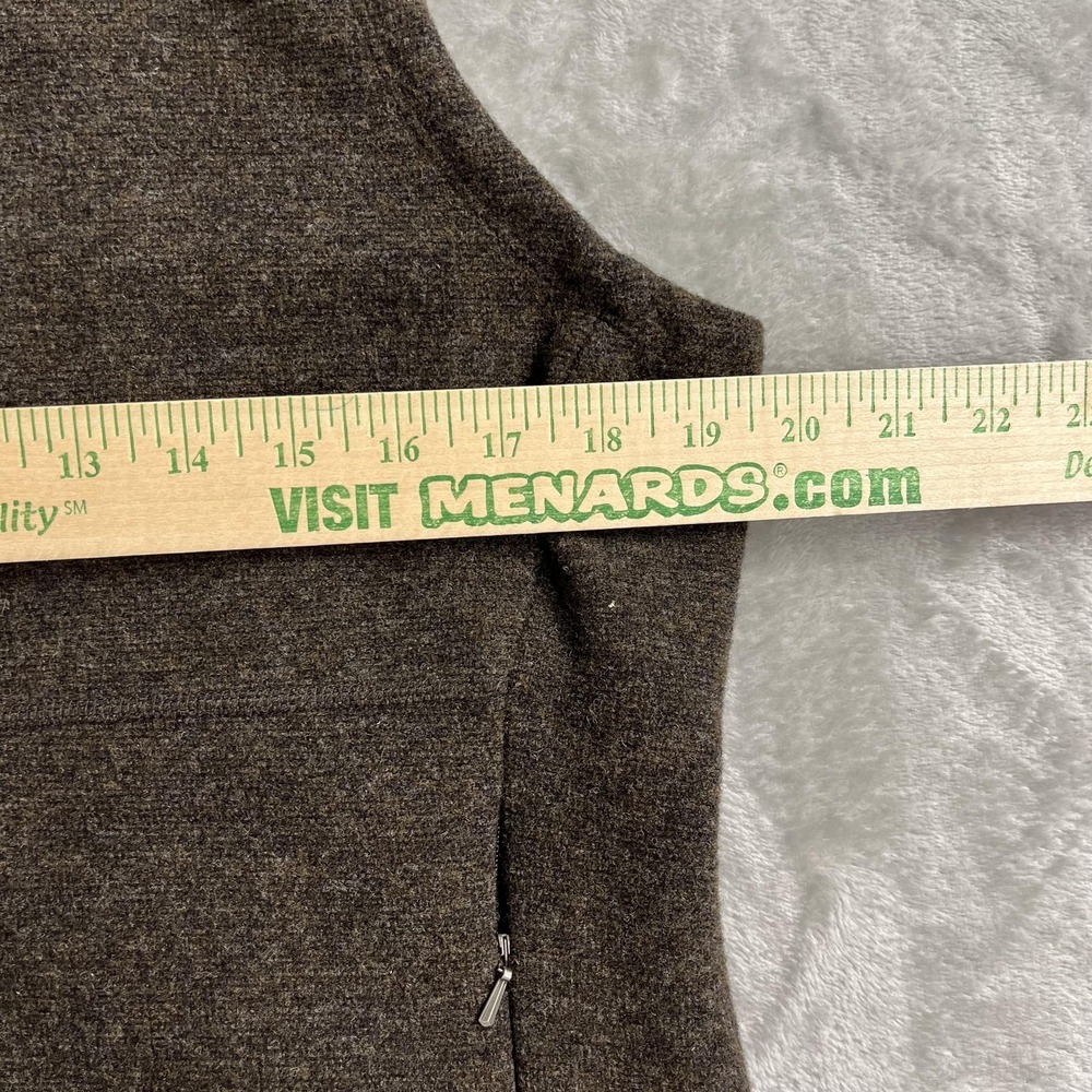Ibex Vest Womens Large Brown Merino Wool Full Zip Pockets Made In USA Outdoor - Picture 7 of 9